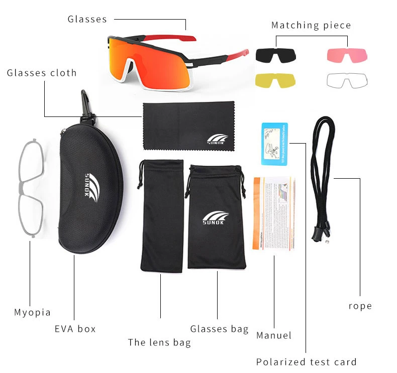 UV400 Custom Replaceable Application Scenarios Cycling Snowboard Snow Ski Sunglasses