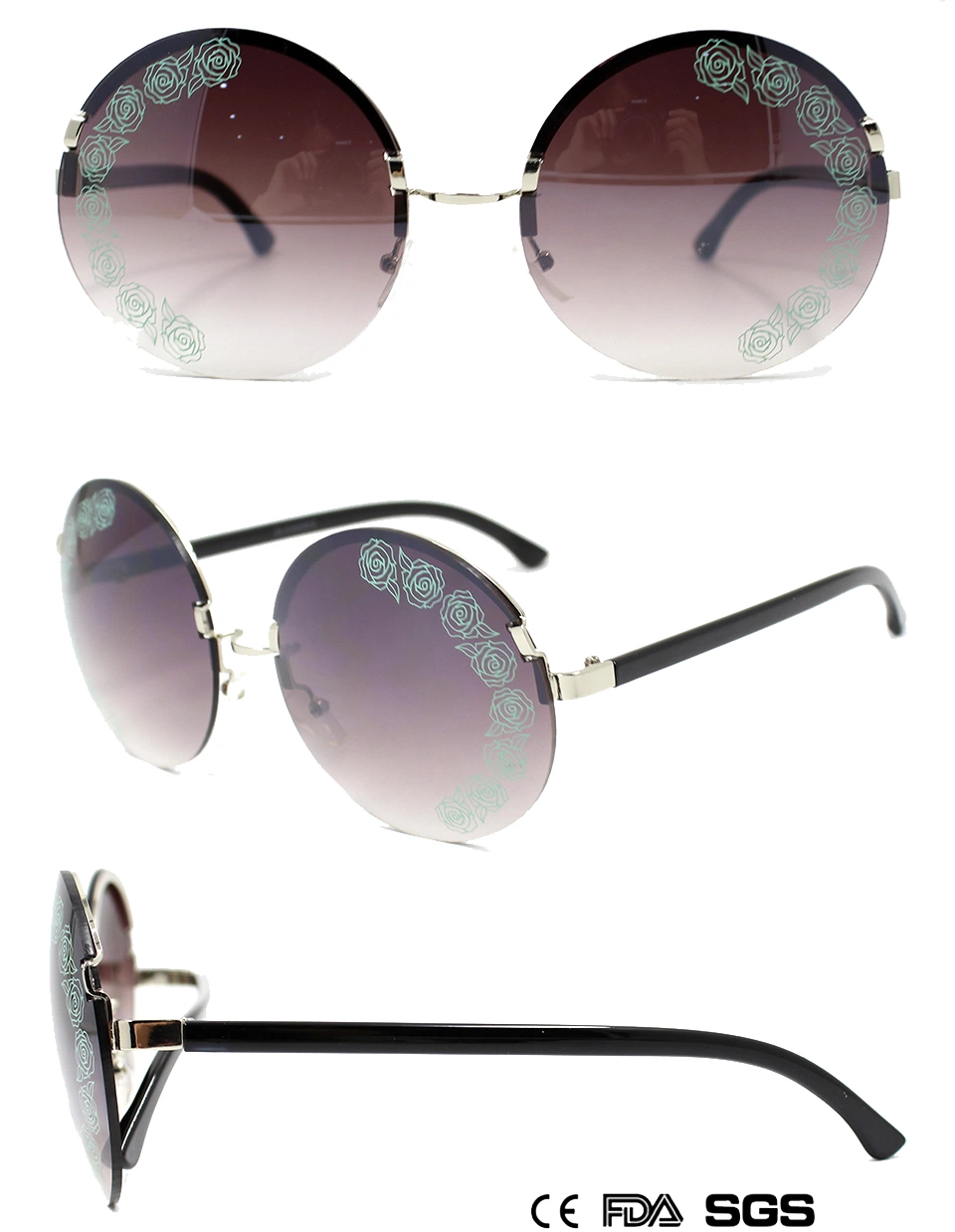 Wholesale Promotion Metal Frame Polarized Round Retro Sunglasses (M30302)