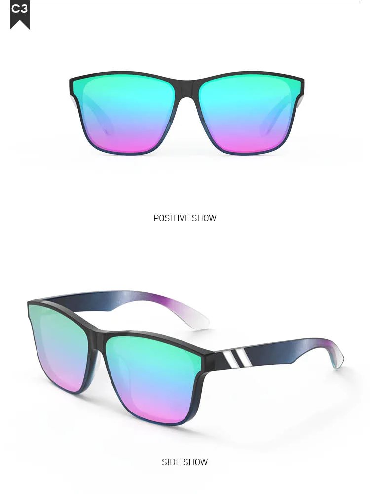 2022 Fashion Sunglasses Square Polarized Plastic Sunglasses