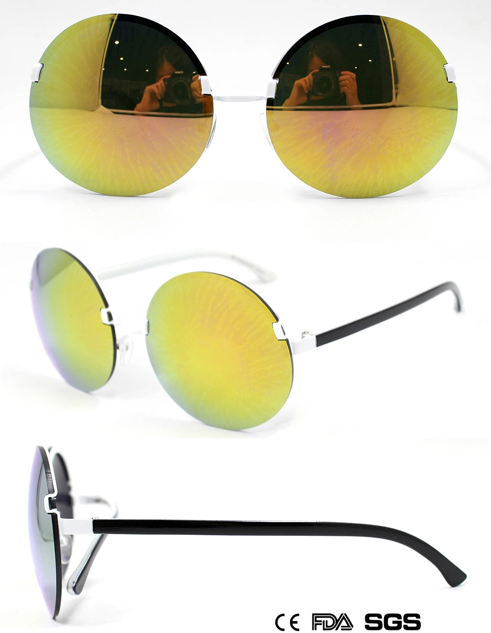 Wholesale Promotion Metal Frame Polarized Round Retro Sunglasses (M30302)